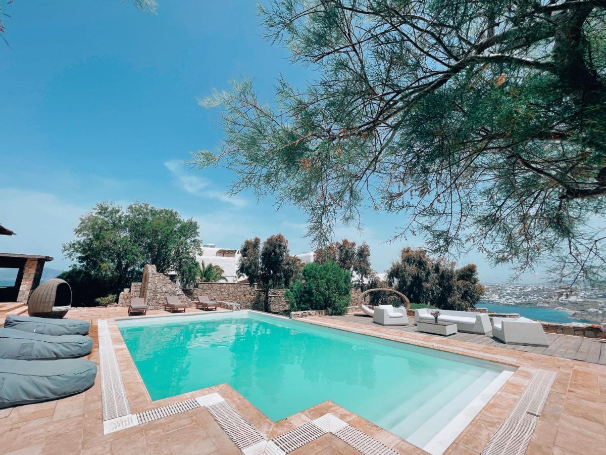 Dreamy Boho 5Bed Villa With Pool And Ocean View Mykonos Town Buitenkant foto