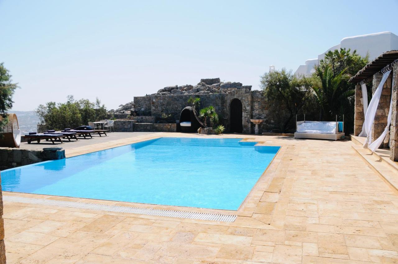 Dreamy Boho 5Bed Villa With Pool And Ocean View Mykonos Town Buitenkant foto