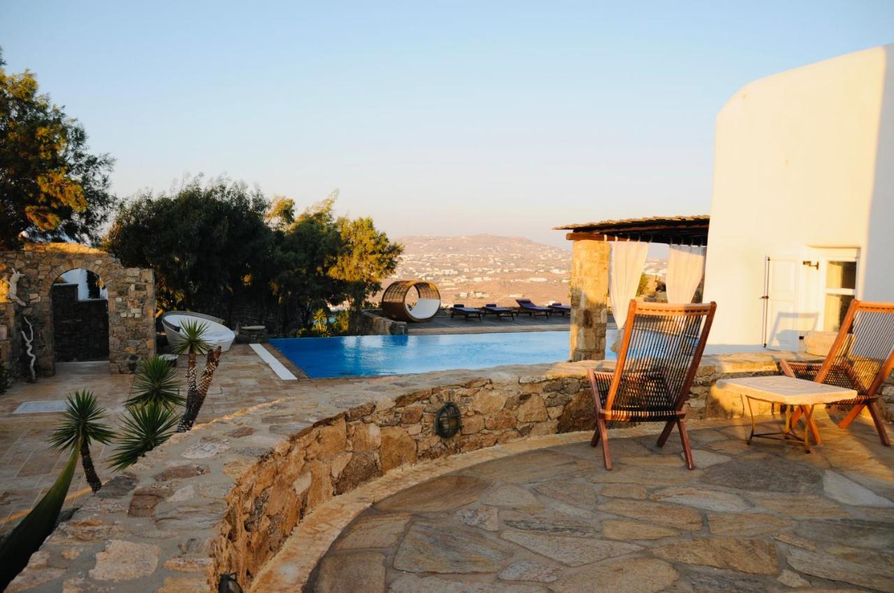 Dreamy Boho 5Bed Villa With Pool And Ocean View Mykonos Town Buitenkant foto